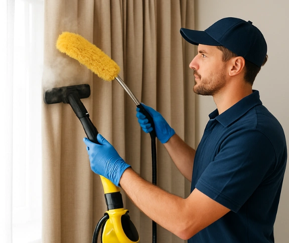 Trusted residential curtain cleaning technician Matty Curtain Cleaning yatala QLD